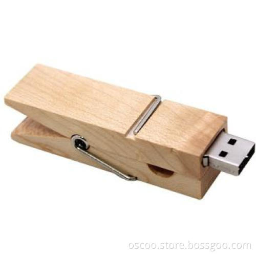 wooden clip usb flash drive, multifunctional usb